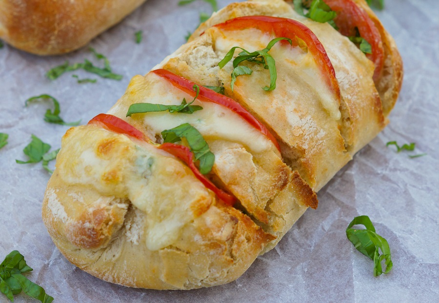 Caprese Fächerbrötchen