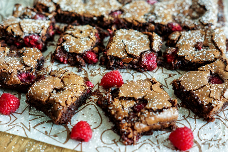 Himbeer Brownies